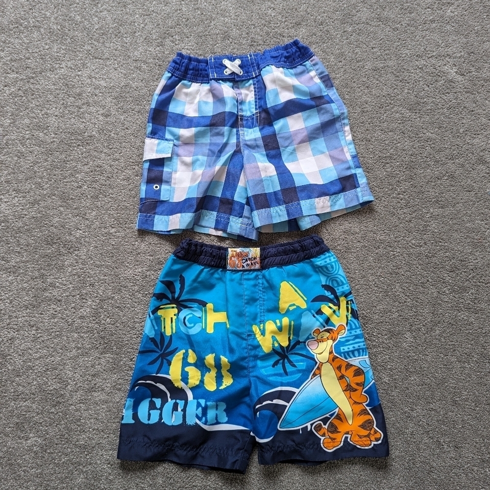 Disney swim short swim trunks set of 2 boys size 4T